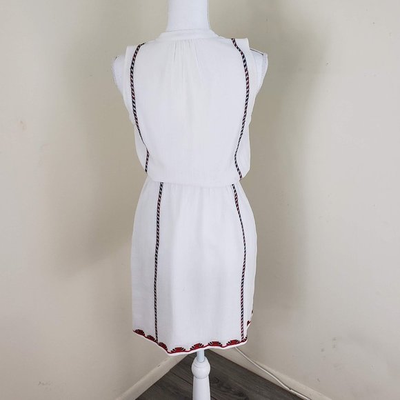 Madewell Boho Embroidered Tunic Dress White Size 0 - Picture 5 of 11